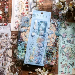 Pan Paper 4 Style 3 ks/ Pack PVC embosovaná bronzová plochá samolepka Retro Goo Card Ledger Samolepka DIY Dairy
