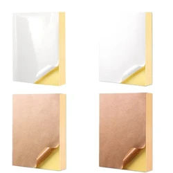 A4 20 Tờ Trắng/Kraft Có Thể In Miếng Dán Tự Dính Miếng Dán Nhãn Mờ Giấy Bóng Tờ Cho Máy In Phun Laser Máy Photocopy
