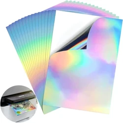 10 Chiếc In Phun Miếng Dán Giấy 8X11.5 Inch A4 Chống Nước Toàn Phương Vinyl Dán Giấy Cho Máy Epson HP Canon Máy In Phun