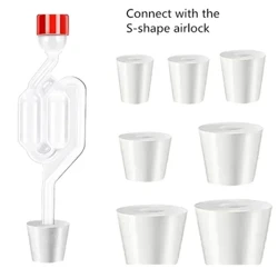 Silicone Rubber Plug Stopper With 8mm Hole Airlock Valve Bubbler Wine Brew for Powder Coating, Painting, Anodizing,Sandblasting