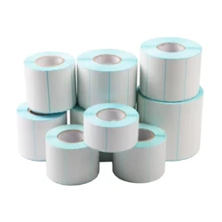 Waterproof 20-30-40-50-60-70MM Wide Blank Direct Print Thermal Paper Adhesive Labels Barcode Label Price Tag Roll Oil Proof