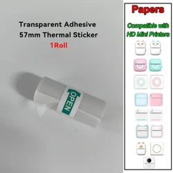Transparent Fotopabeier Thermesch Dréckerei fir Instant HD Mini Portable Drécker Selbstklebend faarweg Labelpabeieren Sticker