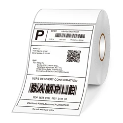 Etichette di spedizione termiche Pacchetto di spedizione in rotolo Stampante termica Etichetta multiuso adesiva in carta Autoadesiva impermeabile a prova di olio