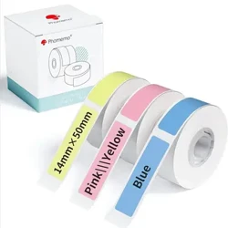 Stampante Phomemo D30 Q30 Q30S Etichette autoadesive in colore solido misto Carta 3 rotoli adesivi Adesivo antistrappo a prova di olio e acqua