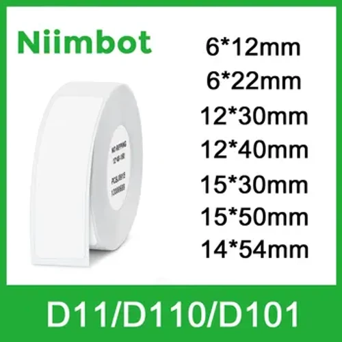 NIIMBOT D11 D110 D101 Etichetta adesiva Nastro termico Etichetta di carta Impermeabile Anti-olio Resistente allo strappo Etichetta del prezzo Resistente ai graffi