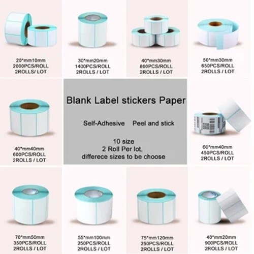 10 maten verzendlabelstickers barcodestickers blanco papieren label voor zebrapapier zelfklevende sticker supermarkt blanco sticker