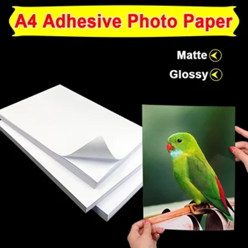 A4 Selbstklebend Fotopapier Matt oder Héichglänzend Sticker Label vum Tëntendrockner 120g 135g