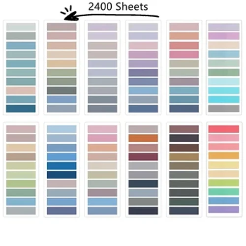 2400Pc ინდექსის ჩანართები თვითწებვადი გვერდის მარკერები გამჭვირვალე წყალგაუმტარი წებოვანი შენიშვნები Classify Files Flags Posted It planner Stickers