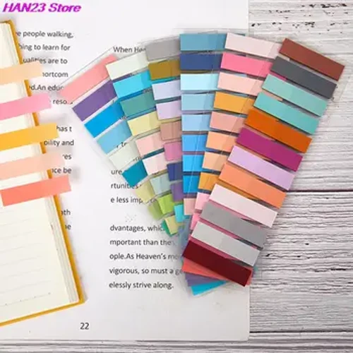 Mới 1 Bộ Huỳnh Quang Trong Suốt Chỉ Số Tab Thú Cưng Giấy Dán Ghi Chú Cho Trang Đánh Dấu Người Lập Kế Hoạch Dán Văn Phòng Học Sinh Tiếp Liệu