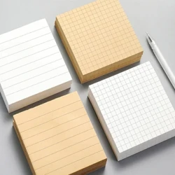 1Pcs 80Sheets Sticky Stationery Notepad Office Bookmark Amanothi Anamathelayo Ikhaki / Emhlophe /Izitikha Kuphedi Yememo Yencwadi Yamanothi