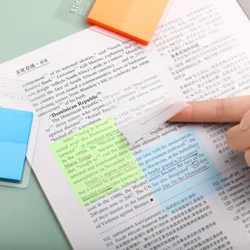 50 tờ Giấy ghi chú trong suốt Không thấm nước Đầy màu sắc Rõ ràng Memo Pad Đăng Nó Tự dính Ghi nhớ Nhắc nhở Tin nhắn Văn phòng Trường học