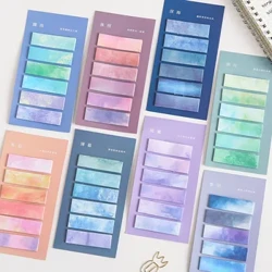 120 φύλλα Morandi Gradient Color Sticky Note Kawaii το δημοσίευσε Αυτοκόλλητες σημειώσεις Χαριτωμένο ευρετήριο σημειωματάριο Αυτοκόλλητο σελιδοδείκτη χαρτί