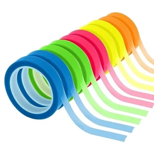 10 Rolls Transparent Highlighter Tape, 5 Amanothi Anamathelayo Wencwadi Yemibala Emi-5, Isitika Sokufunda Okumaka