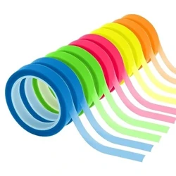 10 Rolls Transparan Highlighter Tape, 5 Warna Buku Anotasi Sticky Notes, Reading Marking Sticker