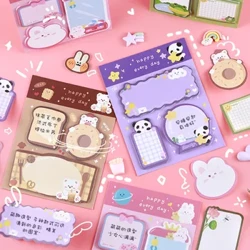 Combinație creativă Kawaii Note lipicioase Mesaje de desene animate drăguțe în formă specială NOTE STICKY STORDURI SCOLIE DE SPATERY coreeană