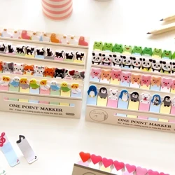 1 Pz Adesivo Carino Kawaii Animale Note Appiccicose Blocco Note Taccuini Memo Ufficio Scolastico di Cancelleria Panda Cat Kitty Segnalibro