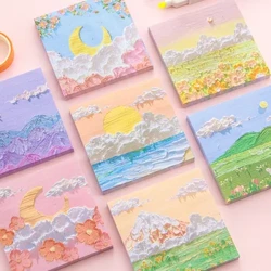 80 Tờ Tranh Sơn Dầu Phong Cảnh Giấy Dán Ghi Chú Dán Ghi Nhớ Danh Sách Việc Cần Làm Sổ Ghi Chú Cho Văn Phòng Đồ Dùng Học Tập Học Sinh Văn Phòng Phẩm