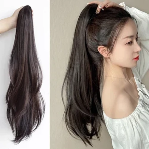MSTN Synthetig Hir Donnog Straight Ponytail Clip Claw Estyniadau Gwallt Estyniadau Ponytail Merched Affeithwyr Gwallt Ponytail