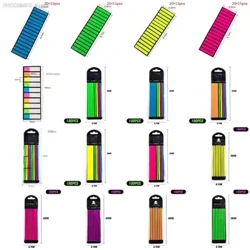 100/320Pcs Transparent Fluorescent Index Amathebhu Amafulegi Inothi Elinamathelayo Izincwadi Zokubhala Izingane Izipho Zehhovisi Lesikole Izitika Zombala