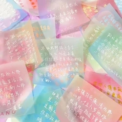 Páipéar Im 50bhileog/pc Nóta Greamaitheach Notepad Meamram Tréshoilseach Greamáin Stáiseanóireacht Páipéar Nótaí Dath Randamach 7.6*7.6cm