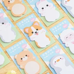 Kawaii Tecknad Penguin Kanin Djur Memo Pad Sticky Notes Memo Notebook N Times Söt brevpapper Skolmaterial