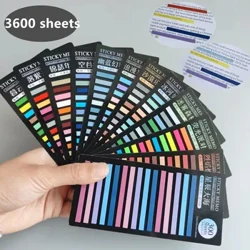 3600 Lembar Transparentes Sticky Notes Self-Adhesive Anotasi Maca Buku Bookmark Tab Notepad Estetika Alat Tulis