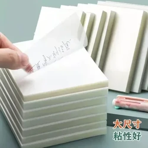 Note adesive trasparenti 50 fogli Blocco note impermeabile Blocchi di carta colorati Forniture per ufficio scolastico Cancelleria trasparente per blocco note