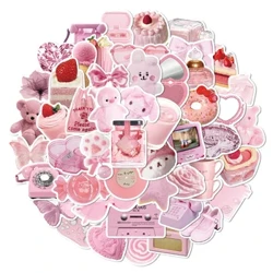 10/30/50 Stück Cartoon Pink Wasserfest Graffiti Aufkleber Ästhetisch Dekorativ Gepäck Laptop Gitarre Tagebuch Scrapbook Kinderaufkleber
