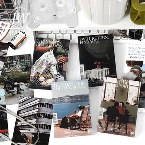 JIANWU 100 orri The World Is Romantic Series Literatur Paisaia Dekorazioa Material Pegatina Liburua Creative DIY Journal Paper Paper