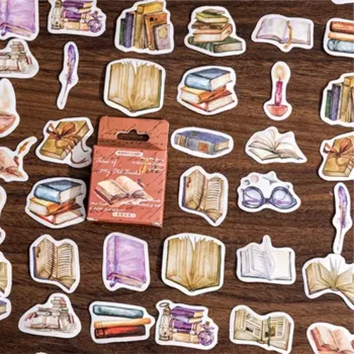 46 db Privát Könyvgyűjtemény Dobozos matricák Dekoratív Scrapbooking Retro Címke Napló Írószer Album Telefon Naplótervező