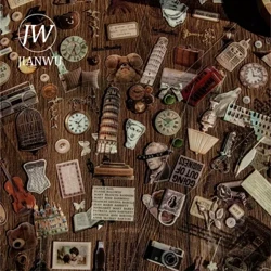JIANWU 20 listova Vintage Collection Serija Retro Materijal Decor PET Knjiga naljepnica Kreativni DIY Dnevnik Kolaž Dopisnica