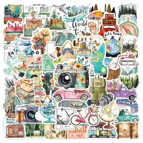 10/30/50Pcs Kanpoko Bidaia Liburua Iragazgaitza Graffiti Pegatina Estetika Apaingarria Ekipajea Ordenagailu eramangarria Kopa Telefonoa Scrapbook Haurrentzako eranskailuak