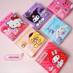 60/100 st Sanrio Kawaii-klistermärken Hello Kitty Kuromi Cinnamoroll Pochacco-klistermärke Barn Flickor Gör-det-själv bärbara telefondagbok Söt tecknad film
