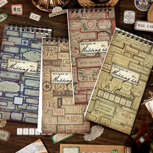 NEDIE 260бр./книга Винтидж стикери за етикети Направи си сам Scrapbooking Decor Junk Journal Collage Канцеларски материали Ученически пособия Стикери за бележки