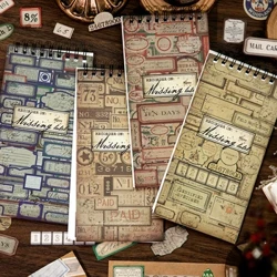 NEDIE 260 ชิ้น/หนังสือ Vintage ป้ายสติกเกอร์ DIY Scrapbooking ตกแต่งขยะ Journal Collage เครื่องเขียนอุปกรณ์โรงเรียน Memo สติกเกอร์
