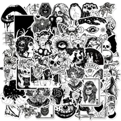 Bộ 50 Gothic Dán Dành Cho Thanh Thiếu Niên Bé Trai, Thoáng Mát Thổ Dục Hồn Punk Đầu Lâu Miếng Dán kinh Dị Đồng Hồ Goth Dán Laptop Sách Hành Lý