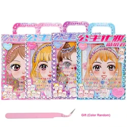 1PCS Slog Naključna ličila Slikarska knjiga Dekliško rojstnodnevno darilo Zabavno ročno izdelana DIY Princess Makeup Box Dressing Set Ustvarjalna nalepka