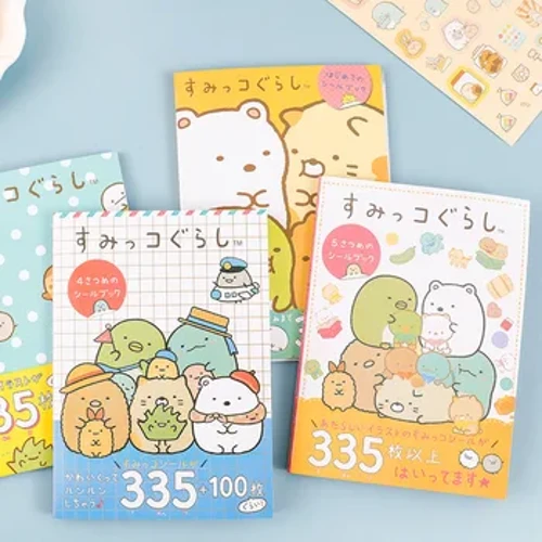 335 db/csomag Kawaii Sumikko Gurashi Dekoratív matricák Könyv Scrapbooking Címke Napló Írószer Album Telefon Naplótervező