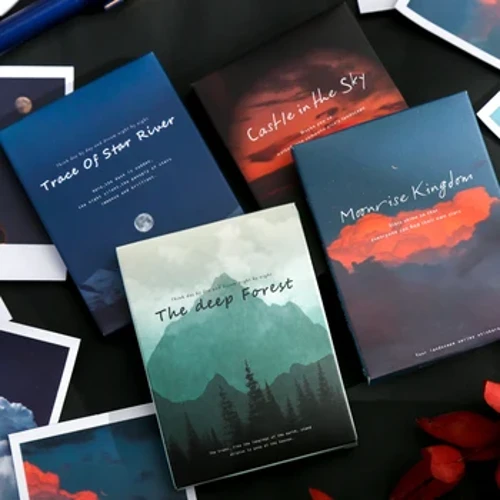 30 ชิ้น/กล่องหนังสือน่ารักดอกไม้เครื่องเขียนสติกเกอร์ภูมิทัศน์สติกเกอร์ท่องเที่ยว DIY ตกแต่งกาวสติกเกอร์ไดอารี่อุปกรณ์โรงเรียน LOMO