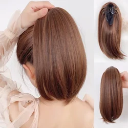 Ponytail Extension Lång lockigt hästsvans Clip In Claw Hårförlängning Naturligt utseende syntetiskt hårstycke för kvinnor