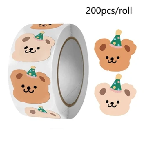 50-200Pcs Gleoite Little Bear Greamáin Páipéar Iomlán Téip Ghreamaitheacha INS Cóiréis Simplithe Séalaithe Sticker Pacáiste Lipéid Decor