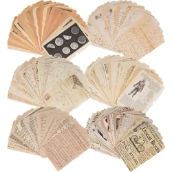 Journamm 25 Blatt Vintage Journaling Scrapbooking-Zubehör Bastelpapier Journale Planer Ästhetik Collage Fotoalbumrahmen