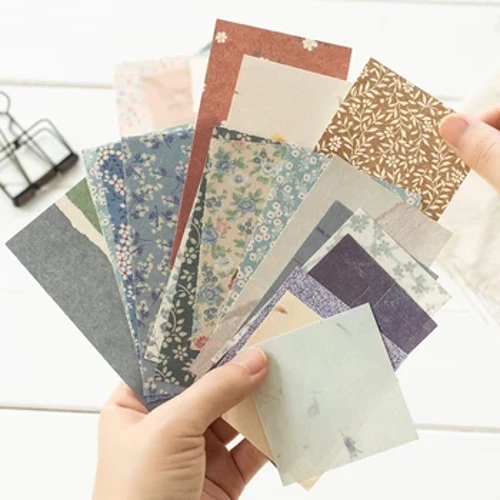 60 Adet Kağıt Paketi Romantik Vintage Çiçek Desenli Retro Kağıt Scrapbooking Günlük Dergisi Planlayıcısı