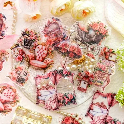 Mr.Paper 20pcs / Pack Victorian Palace Sticker Pack - Vintage Blummen Decals