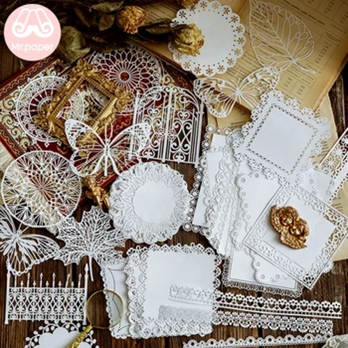 Mr.paper 8 Designs 10Pcs/lot Pa'epa'e Lace Pepa La'au Fa'amata'u Fa'afale Fa'afale Pa'epa'e Lace Memo Pads