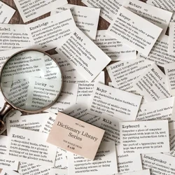 100 Chiếc Vintage Thêu Sò Tự Làm Chất Liệu Giấy Gói Từ Tiếng Anh Trang Trí Từ Điển Bộ Sưu Tập Nghệ Thuật Thủ Công Nhật Ký Tạp Chí