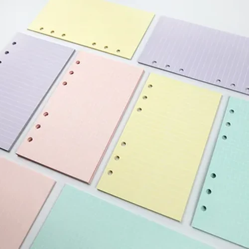 2024 45 listova Kawaii A5 A6 Loose Leaf Notebook Refill Spiral Binder Index Papir Unutarnje stranice Dnevni planer Line Grid Prazan raspored