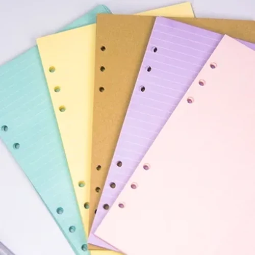 40 листа Kawaii A5 A6 Loose Leaf Notebook Refill Spiral Binder Index Paper Вътрешни страници Daily Planner Line Grid Празен дневен ред