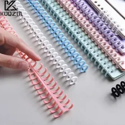 30 Lubang Loose-Leaf Plastik Mengikat Cincin Spring Spiral Ring Binder Strip untuk Kertas A4 Notebook Alat Tulis Kantor