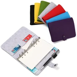 Baru A5 A6 Felt Shell Notebook Kain Kain Notebook Ring Binder Diary Notebook Kertas Pemegang Portable Diary Alat Tulis Hadiah
